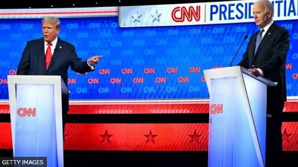  Biden y Trump se enfrentan en tenso debate presidencial