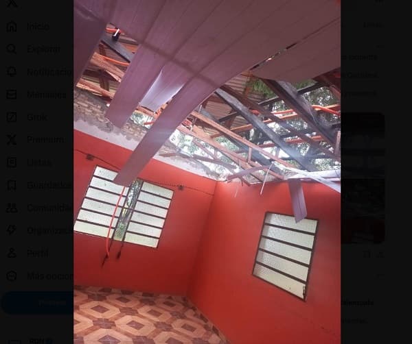 Tormenta con vientos de 100 km/h causa destrozos en varias localidades del país