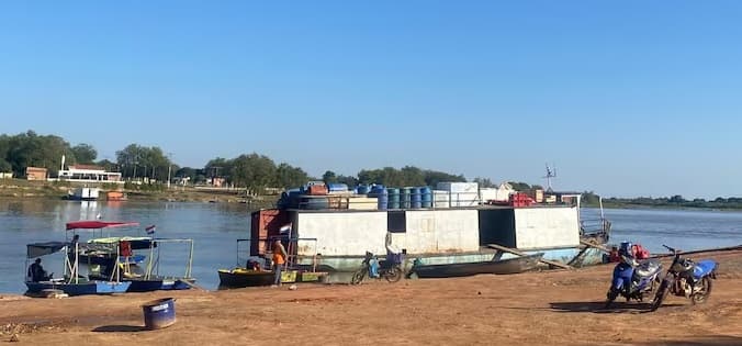 Bajante del río Paraguay paraliza navegación en Concepción