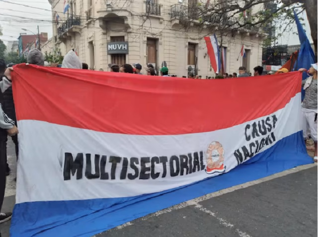 Protesta de Multisectorial exige respuestas del Gobierno y critica a Baruja