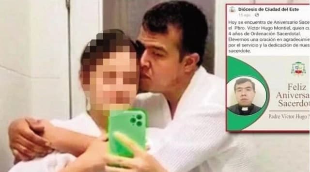 Sacerdote admite conducta inapropiada tras foto viral en redes