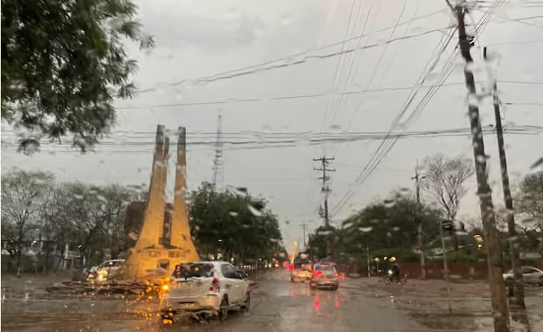 Sorpresiva lluvia con granizo sorprende al Chaco central