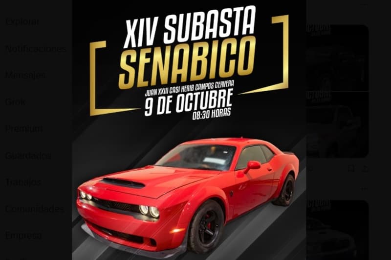 Subasta de Senabico ofrece autos de lujo, barcos y más curiosidades