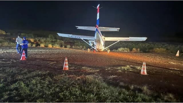 Aeronave de la Fuerza Aérea realiza aterrizaje forzoso en Minga Guazú