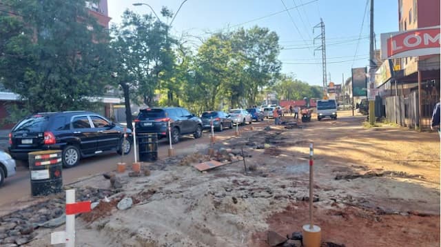 Congestión vehicular en Mariscal López por obras de mejoramiento