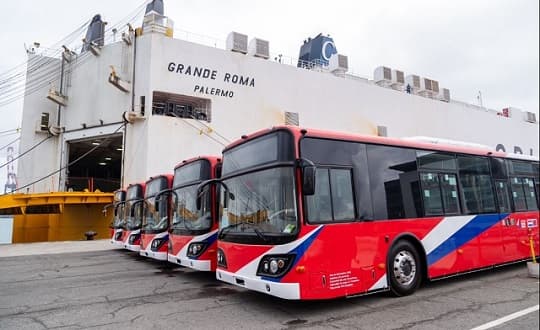 Buses eléctricos de Taiwán están rumbo al país