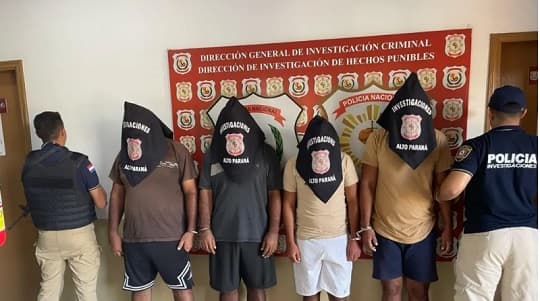 Caen cuatro sospechosos por violento asalto en Ciudad del Este