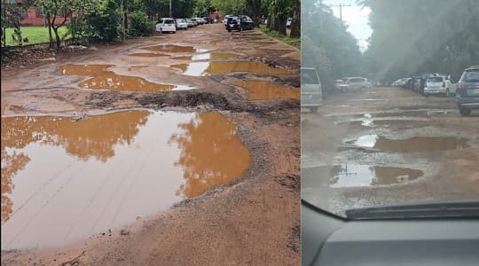 Estudiantes denuncian deterioro vial en campus de la UNA