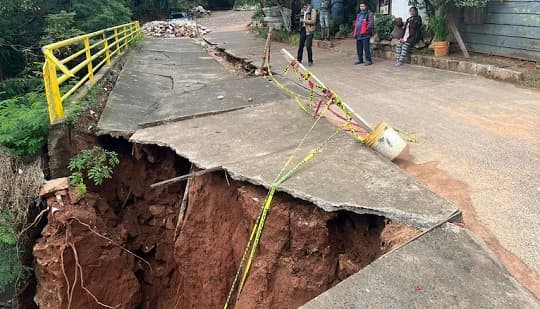 Colapsa muro del arroyo Sosa en Lambaré y vecinos piden refacción urgente