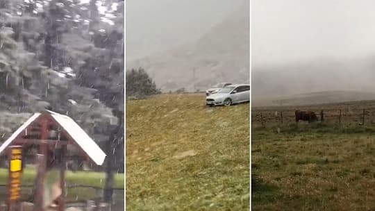 Nieve en Buenos Aires: Sierra de la Ventana y Puán amanecieron cubiertas de blanco