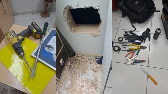 Santaní : frustran intento de robo en banco tras abrir tres boquetes