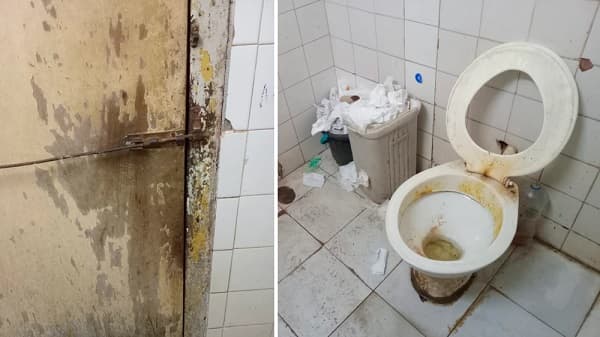 Baños deplorables en Hospital de Trauma