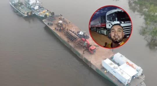 Tras cinco días de trabajo, el MOPC logró extraer el tractocamión que cayó al río Paraguay