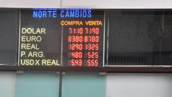 Dólar baja a G. 7.190 y retrocede a niveles del 2023