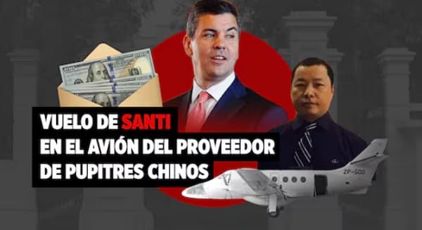 Peña usó avión del proveedor de pupitres chinos de Itaipú