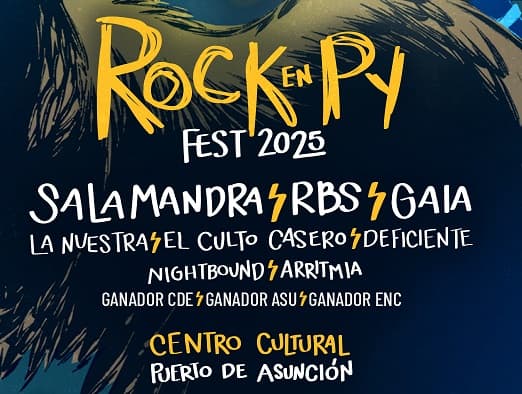 Rock en Py Fest 2025 llega al Puerto de Asunción con grandes bandas