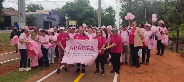 Pacientes marchan hasta el Incan en el marco de Octubre Rosa