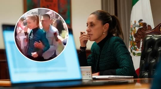 Un hombre acosó a la presidenta de México, Claudia Sheinbaum: la abrazó y quiso besarla en el cuello