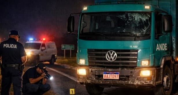 Peatón muere atropellado por camión de la ANDE en ruta PY05