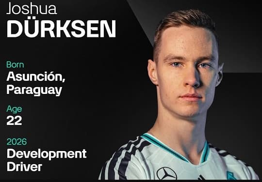 Joshua Duerksen se suma a Mercedes como piloto de desarrollo