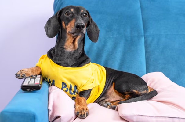 ¿Dejarías prendida la TV a tu perrito cuando se queda solo?