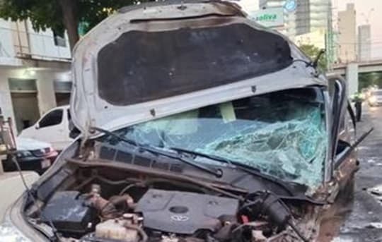 Choque frontal en Santa Teresa deja un herido