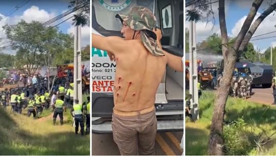 Policías reprimen a cañicultores con balines de goma y dejan 10 heridos